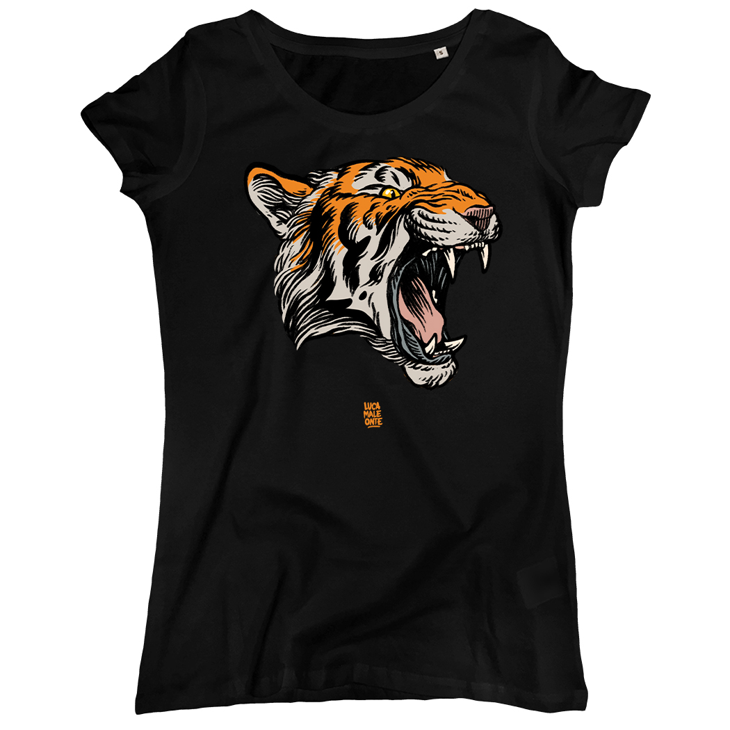 T-SHIRT DONNA - TIGRE black